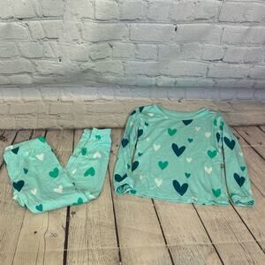Kyte Baby Blue Hearts 2 Piece Bamboo Pajama Set